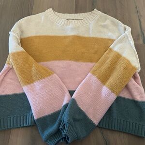 Billabong X The Salty Blonde Striped Multicolor Sweater
